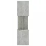 betonszürke szerelt fa könyvszekrény/térelválasztó 80x24x96 cm