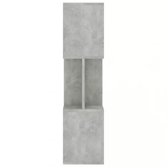 betonszürke szerelt fa könyvszekrény/térelválasztó 80x24x96 cm