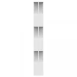 fehér szerelt fa könyvszekrény/térelválasztó 80x24x192 cm
