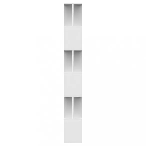 fehér szerelt fa könyvszekrény/térelválasztó 80x24x192 cm