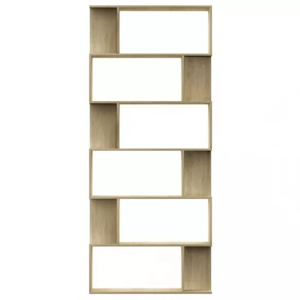 sonoma szerelt fa könyvszekrény/térelválasztó 80x24x192 cm