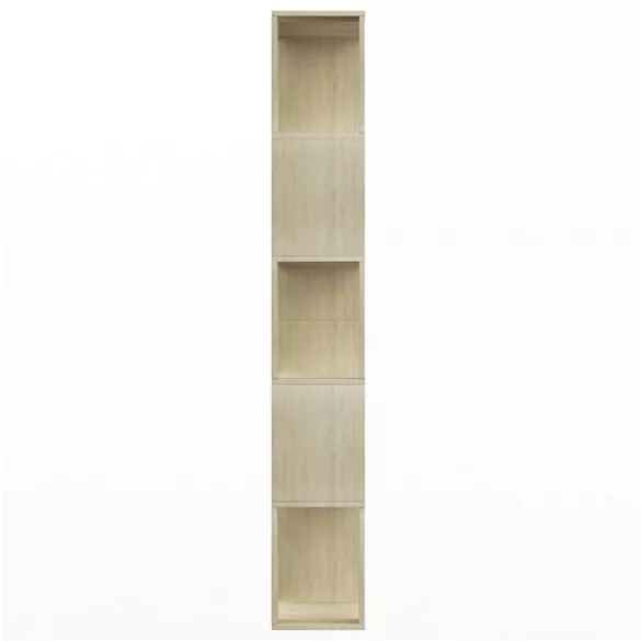 sonoma tölgy szerelt fa könyvszekrény/térelválasztó 80x24x159cm