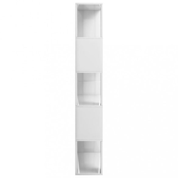 magasfényű fehér könyvszekrény/térelválasztó 80 x 24 x 159 cm