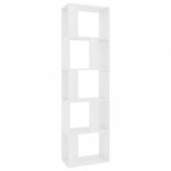 fehér szerelt fa könyvszekrény/térelválasztó 45 x 24 x 159 cm