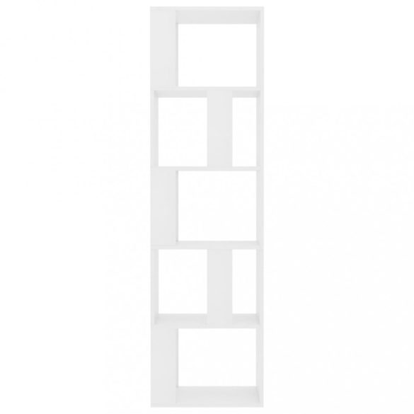 fehér szerelt fa könyvszekrény/térelválasztó 45 x 24 x 159 cm