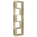 sonoma tölgy szerelt fa könyvszekrény/térelválasztó 45x24x159cm