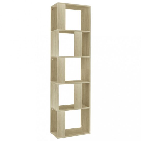 sonoma tölgy szerelt fa könyvszekrény/térelválasztó 45x24x159cm
