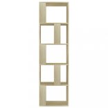 sonoma tölgy szerelt fa könyvszekrény/térelválasztó 45x24x159cm