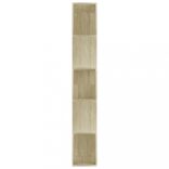 sonoma tölgy szerelt fa könyvszekrény/térelválasztó 45x24x159cm