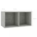 800121  Vinyl Storage Box Concrete Grey 71x34x36 cm Chipboard
