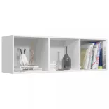 fehér szerelt fa könyv-/TV-szekrény 36 x 30 x 114 cm