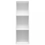 fehér szerelt fa könyv-/TV-szekrény 36 x 30 x 114 cm