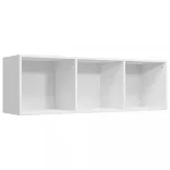 fehér szerelt fa könyv-/TV-szekrény 36 x 30 x 114 cm