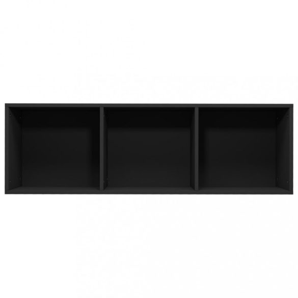 fekete forgácslap könyv-/TV-szekrény 36 x 30 x 114 cm