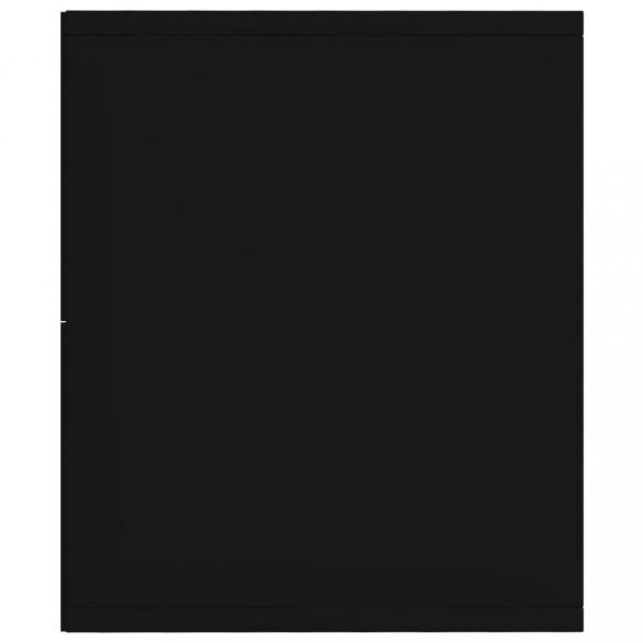 fekete forgácslap könyv-/TV-szekrény 36 x 30 x 114 cm