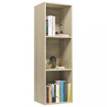 sonoma tölgy színű forgácslap könyv-/TV-szekrény 36x30x114 cm