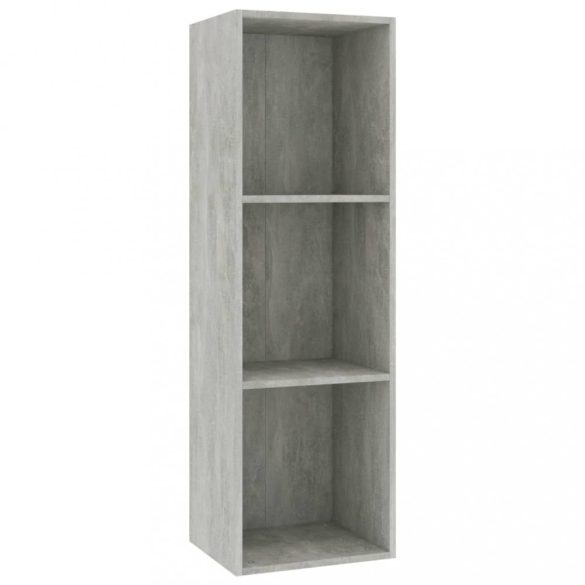 betonszürke szerelt fa könyv-/TV-szekrény 36 x 30 x 114 cm