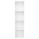 fehér szerelt fa könyv-/TV-szekrény 36 x 30 x 143 cm
