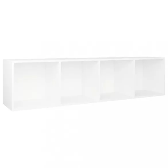 fehér szerelt fa könyv-/TV-szekrény 36 x 30 x 143 cm