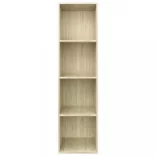 sonoma tölgy színű szerelt fa könyv-/TV-szekrény 36x30x143 cm