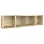sonoma tölgy színű szerelt fa könyv-/TV-szekrény 36x30x143 cm