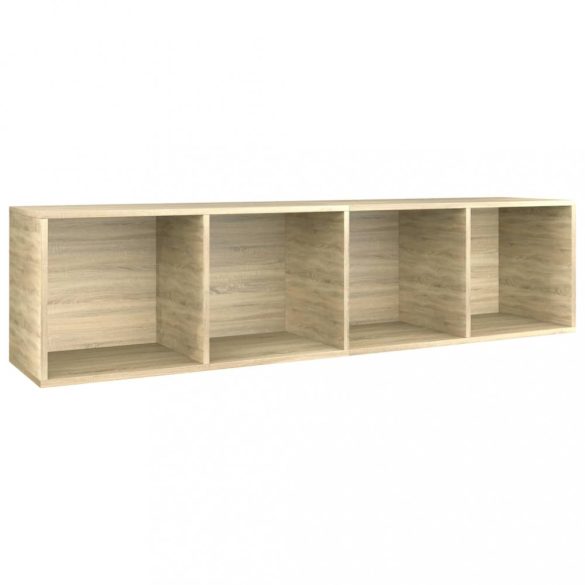 sonoma tölgy színű szerelt fa könyv-/TV-szekrény 36x30x143 cm