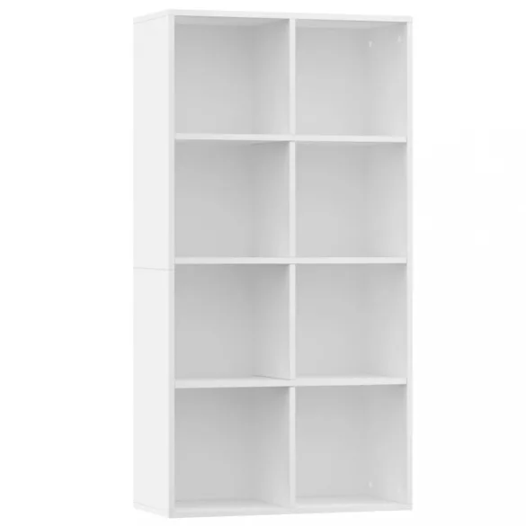 fehér szerelt fa könyv-/tálalószekrény 66 x 30 x 130 cm