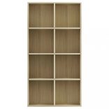 sonoma tölgyszínű szerelt fa könyv-/tálalószekrény 66x30x130cm