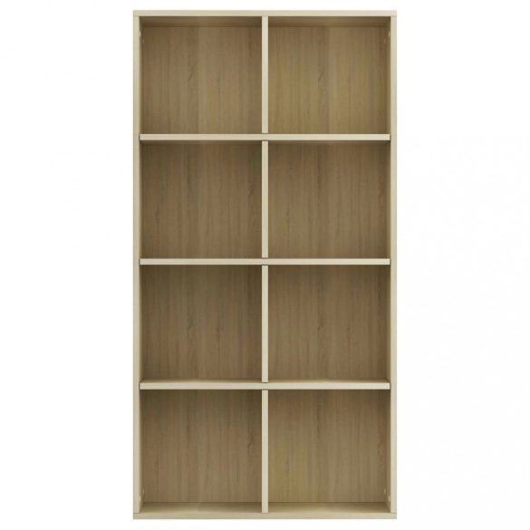 sonoma tölgyszínű szerelt fa könyv-/tálalószekrény 66x30x130cm