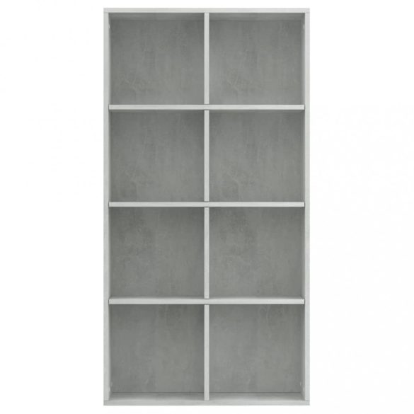 betonszürke szerelt fa könyv-/tálalószekrény 66 x 30 x 130 cm