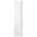 magasfényű fehér szerelt fa könyv-/tálalószekrény 66x30x130 cm