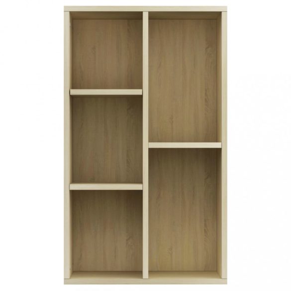 sonoma tölgy-színű szerelt fa könyv-/tálalószekrény 50x25x80 cm