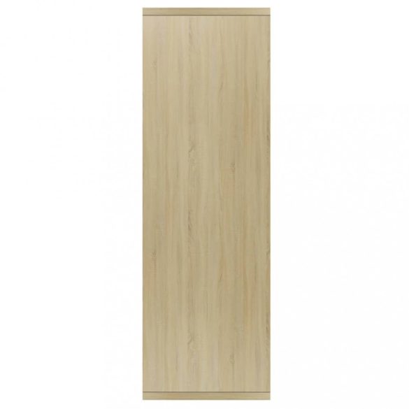 sonoma tölgy-színű szerelt fa könyv-/tálalószekrény 50x25x80 cm