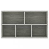 betonszürke szerelt fa könyv-/tálalószekrény 50 x 25 x 80 cm