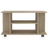 sonoma tölgy színű szerelt fa TV-szekrény görgőkkel 80x40x45 cm