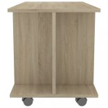 sonoma tölgy színű szerelt fa TV-szekrény görgőkkel 80x40x45 cm