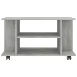 betonszürke szerelt fa TV-szekrény görgőkkel 80 x 40 x 45 cm
