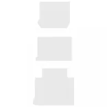 3 db fehér szerelt fa fali bemutatópolc