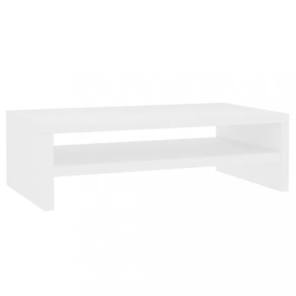 fehér szerelt fa monitorállvány 42 x 24 x 13 cm