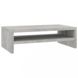betonszürke szerelt fa monitorállvány 42 x 24 x 13 cm