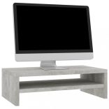 betonszürke szerelt fa monitorállvány 42 x 24 x 13 cm
