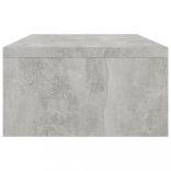 betonszürke szerelt fa monitorállvány 42 x 24 x 13 cm
