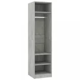 betonszürke szerelt fa ruhásszekrény 50 x 50 x 200 cm