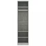 betonszürke szerelt fa ruhásszekrény 50 x 50 x 200 cm