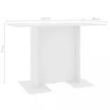 fehér szerelt fa étkezőasztal 110 x 60 x 75 cm