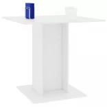 fehér szerelt fa étkezőasztal 80 x 80 x 75 cm