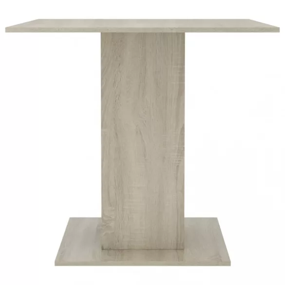 sonoma tölgy színű szerelt fa étkezőasztal 80 x 80 x 75 cm