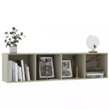 sonoma tölgy színű könyv-/TV-szekrény 143 x 30 x 36 cm