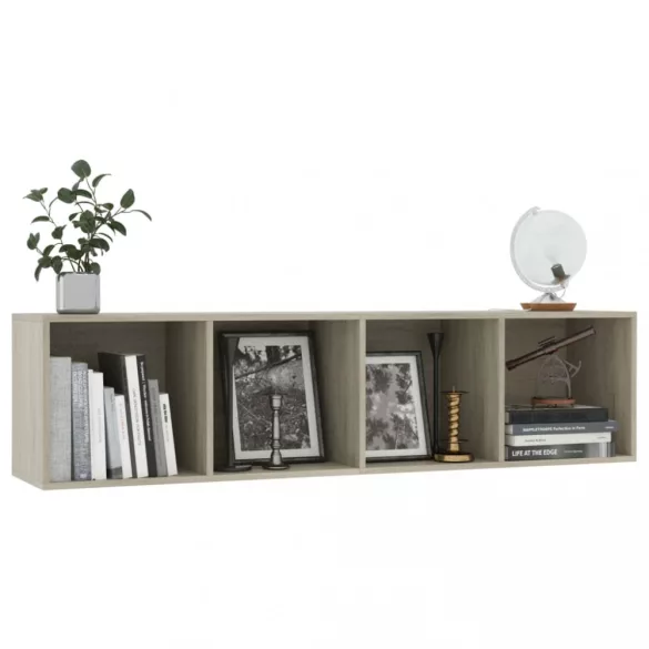 sonoma tölgy színű könyv-/TV-szekrény 143 x 30 x 36 cm