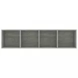betonszürke könyv-/TV-szekrény 143 x 30 x 36 cm